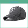 Cotton Wash Vintage Heart Baseball Cap With Sun Protection For Men Women