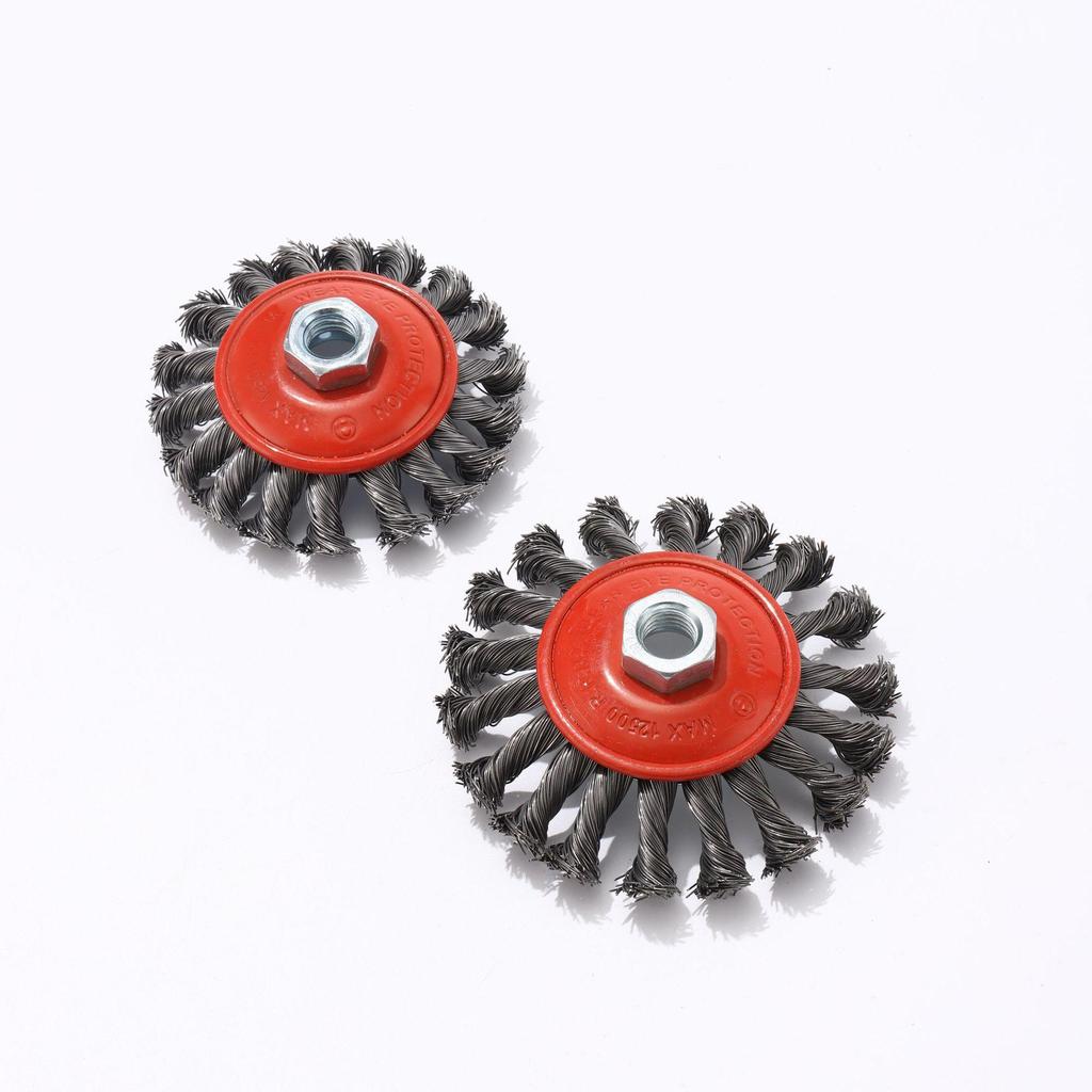 Steel Wire Brush Set: Twisted Wire Disc for Polishing & Descaling