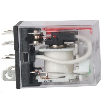 Hochwertiges 8-Pin 10 AMP Elektromagnetisches Leistungsrelais 12V DC mit Sockel DPDT 2Ö 2S LED-Anzeige DIN-Schienen-System