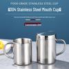 Lion Search 304 Stainless Steel Anti-scald Mug with Lid