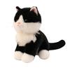 Cute simulated sitting kitten doll plush toy white cat cow cat doll girl rag doll