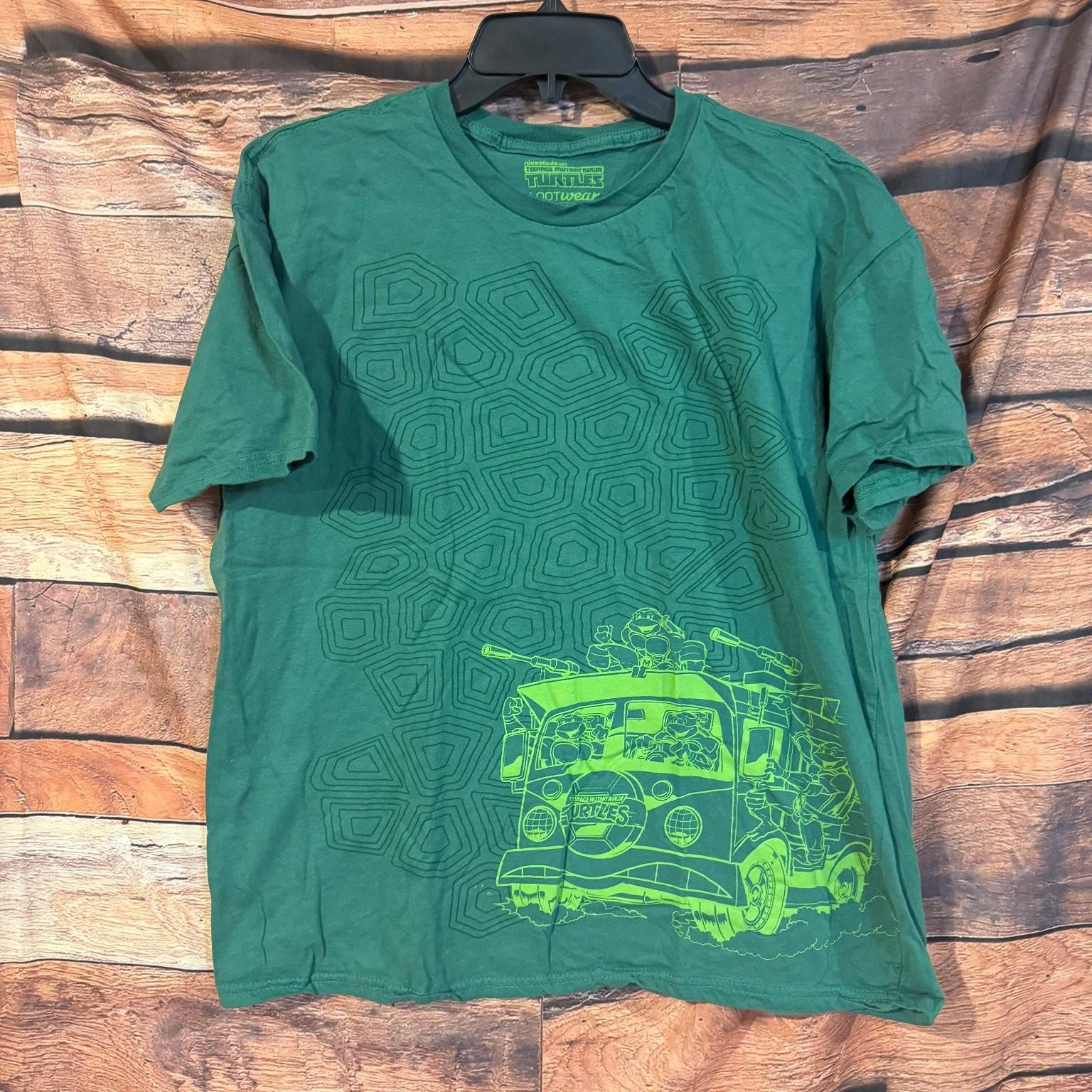 Lootwear TMNT Men s Green XL 100% Cotton Graphic Crew Neck Unisex T-Shirt L