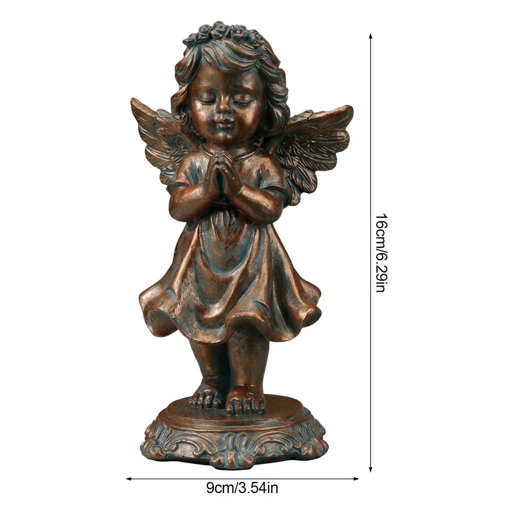 European Retro Angel Figurine Home Desktop Decoration Resin Vintage Design