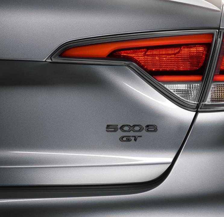 SQOB1 For Peugeot 5008 GT Car 3D Metal Letters Logo Badge Decals Sticker Car Auto Rear Trunk Alphabet Emblem Styling Stickers