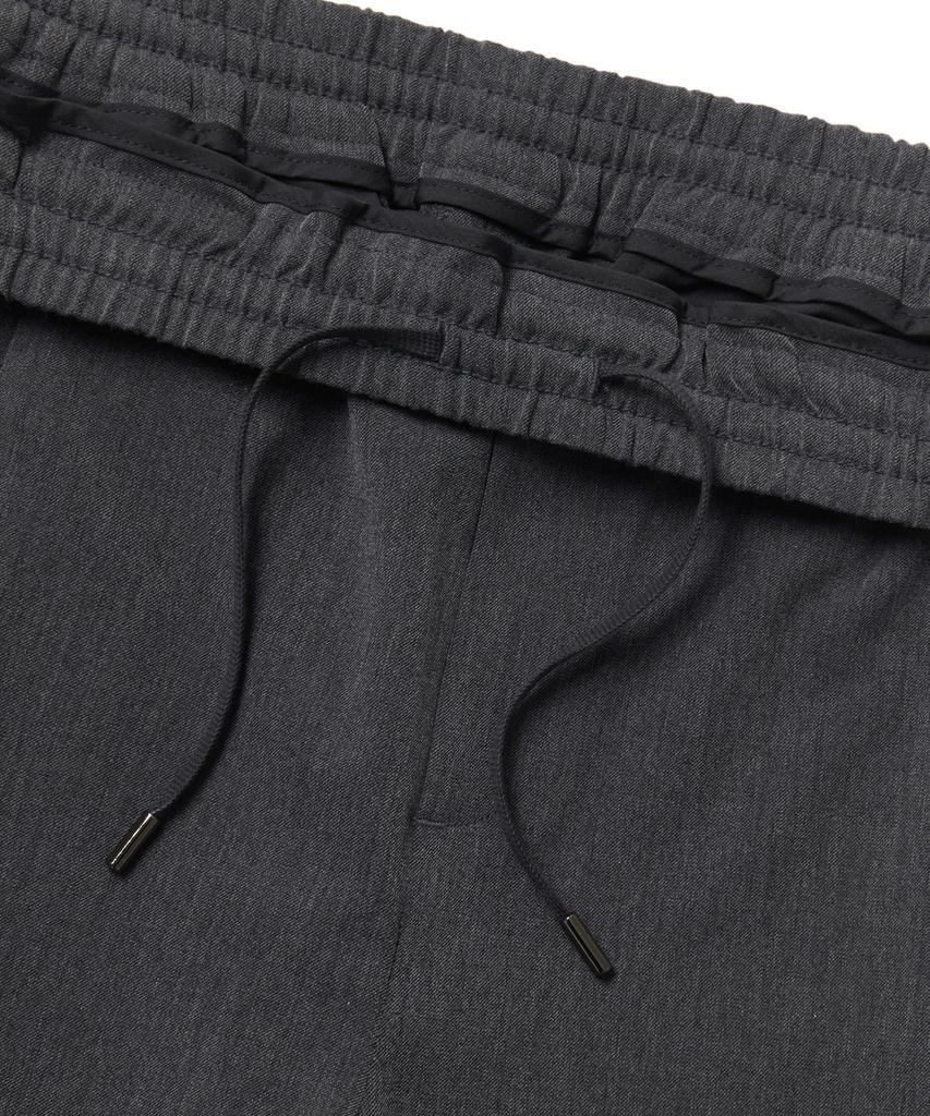 MUSINSA STANDARD One-Pleat Wide Elastic Waist Slacks [Medium Gray]