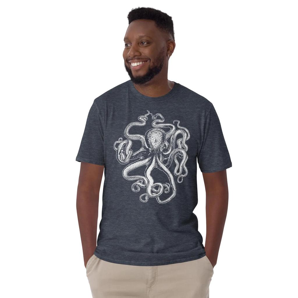 Vintage Kraken TShirt Retro Octopus Design Shirt Maritime Gift Idea for Nautic Fans Ocean Lovers Nautical Squid Graphic Tee