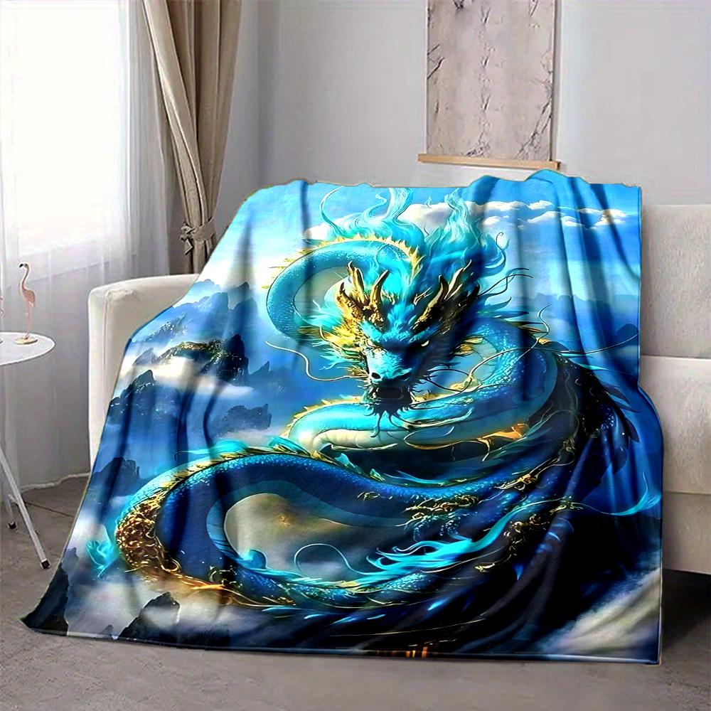1 Stück Drachen Fantasy Kunstwerk Decke - Perfektes Geschenk für Geburtstage, Weihnachten & Halloween - Weich, Warm & Vielseitig yy250909202