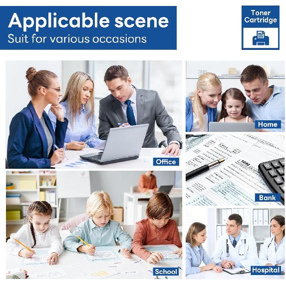 TN730 TN-730 Toner Cartridge Black Replacement for Brother TN730 TN-730 TN 730 MFC-L2710DW MFC-L2750DW HL-L2350DW HL-L2370DW HL-L2395DW HL-L2390DW