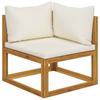 Day and Night - Day and Night Sectional Corner Sofa and Cushion White Cream Acacia Wood