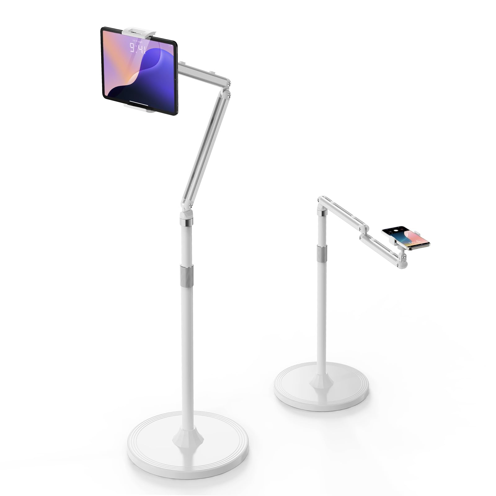 

KUUVAN Tablet Stand with Floor Smartphone Aerial Photography Supports inch Height Adjustable from Weight Wide Reinforced 3kg Compatible with білий