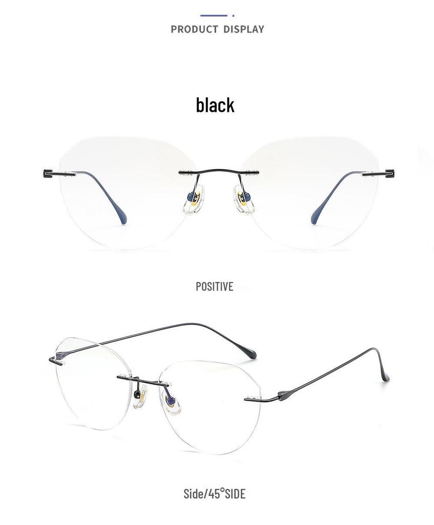 High-End Randlose Titan Myopiebrille für Damen: Superleicht, trendig und bereit für Ihre Brille