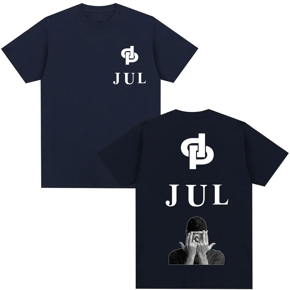 Unisex Women Fashion Hip Hop Vintage Popular T-shirt French Rapper Jul Graphic Classic T Shirt Oversized Cotton Casual Short Sleeve