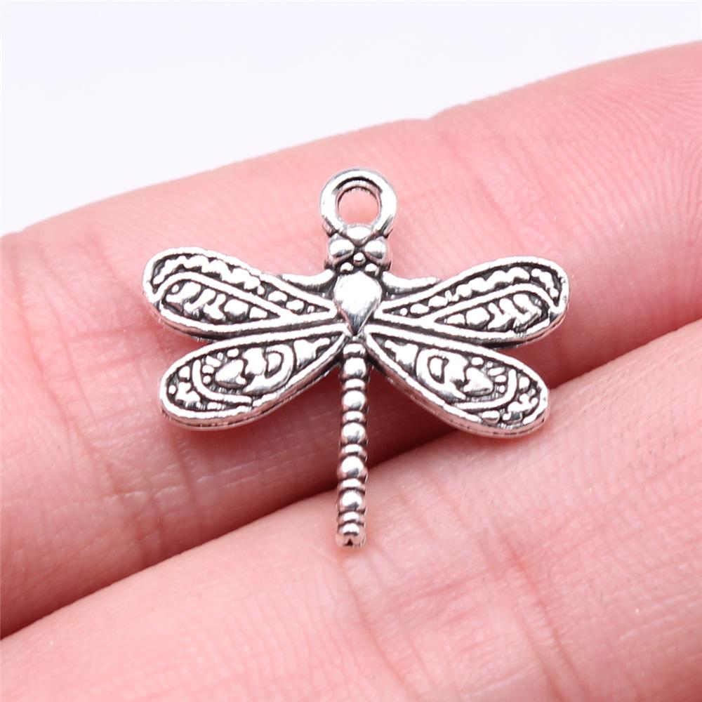 20pcs Dragonfly Charms Antique Silver Color Dragonfly Charms Pendants For Bracelets Dragonfly Charms Making Jewelry