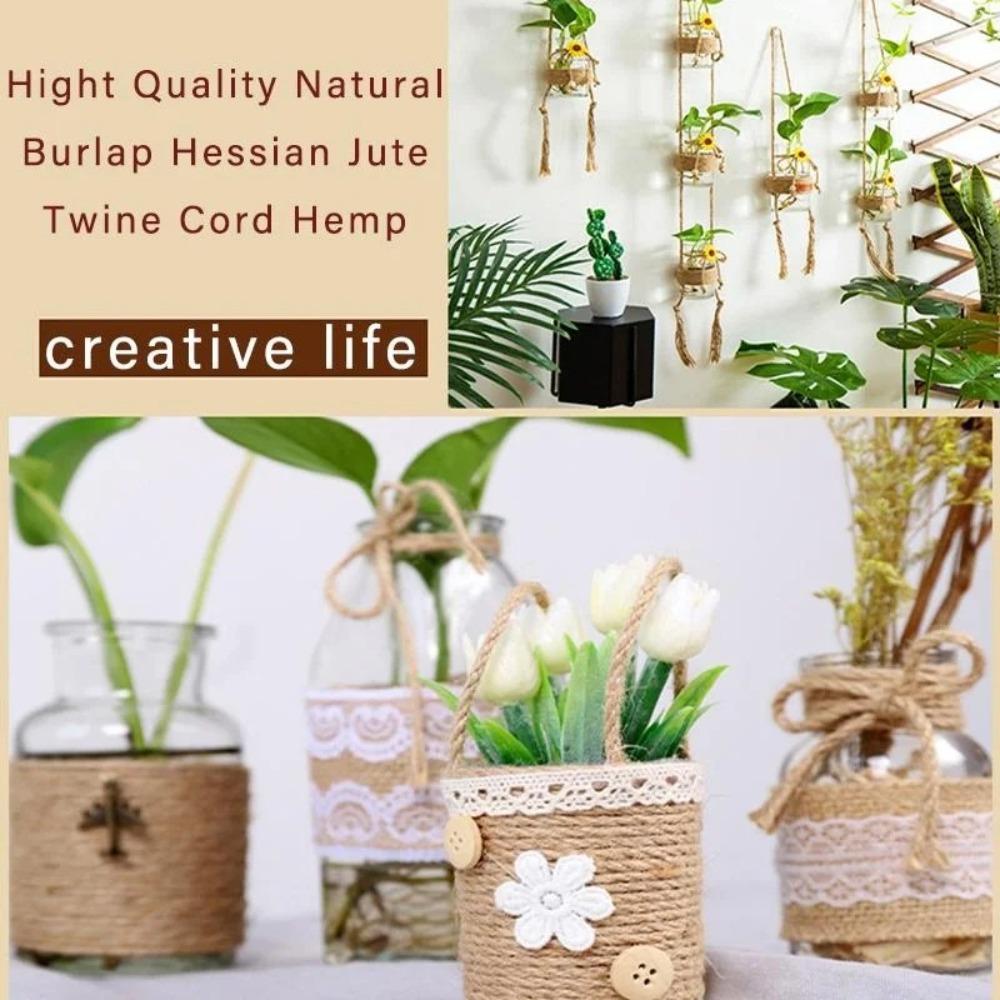 DIY Craft Twine Rope 4mm-12mm Twisted Cord New Natural Jute Rope  Pet Scratching