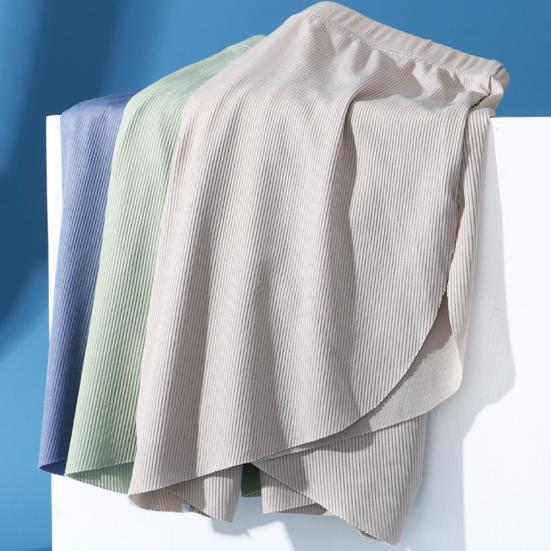 Letní boxerky se středně vysokým pasem, s elastickým pasem, z ledového hedvábí, šortky, slipy, volný střih, jednobarevné