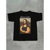 Monalift Men'S Funny Mona Lisa Bodybuilding T-Shirt - Muscular Art Parody Design with Mona Litta Text, 95 /5 Elastane, Short Sleeve Round Neck Gym &
