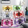 1PC SIX the Musical Print Flannel Blanket, High quality Comfortable for All Seasons, Home Decor, Warmth and Comfort, Perfect for Christmas Gifts163