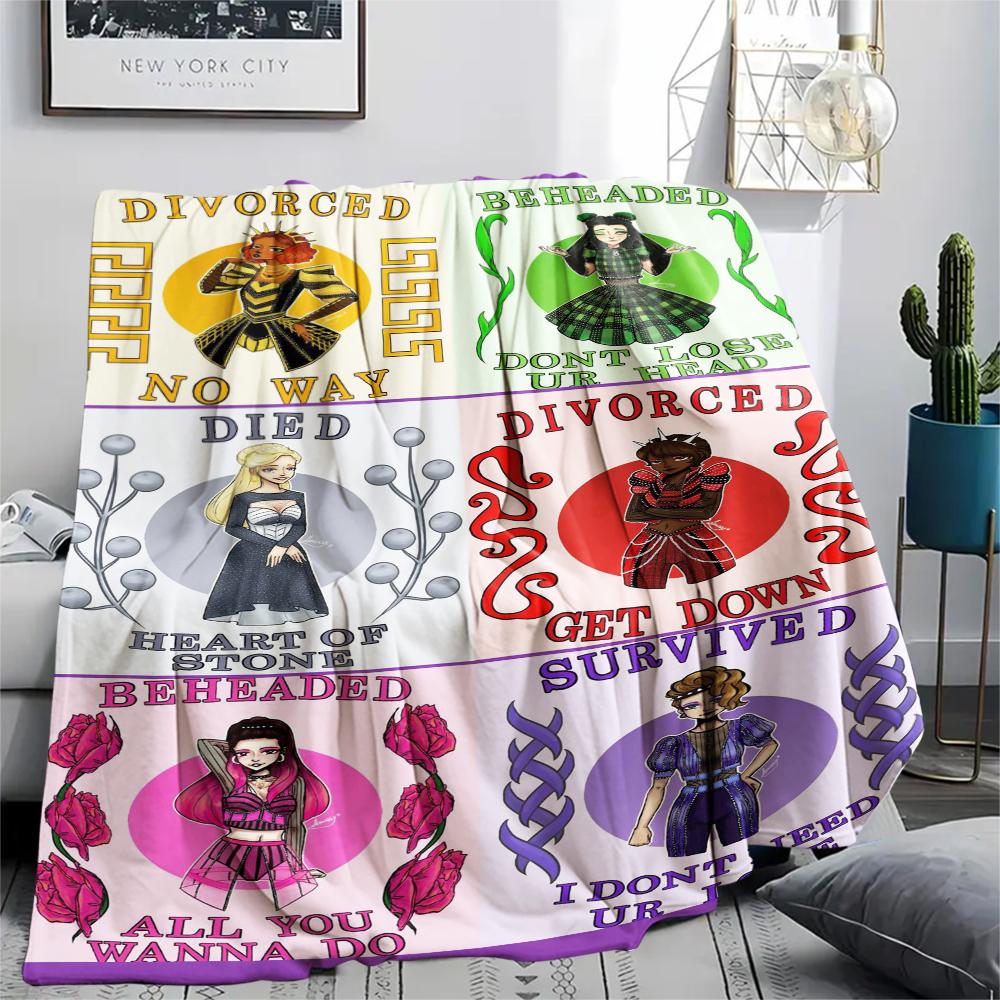 1PC SIX the Musical Print Flannel Blanket, High quality Comfortable for All Seasons, Home Decor, Warmth and Comfort, Perfect for Christmas Gifts163