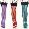 Sexy Women Multi-color Vintage Oil Shine Shiny Erotic Stocking Thigh High Belt Over Knee Long Stocking Lingerie Tights Pantyhose
