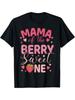 [Fast Arrival] Mama Of The Berry Sweet One Strawberry First Birthday T-Shirt for Men Women, Christmas Halloween Thanksgi