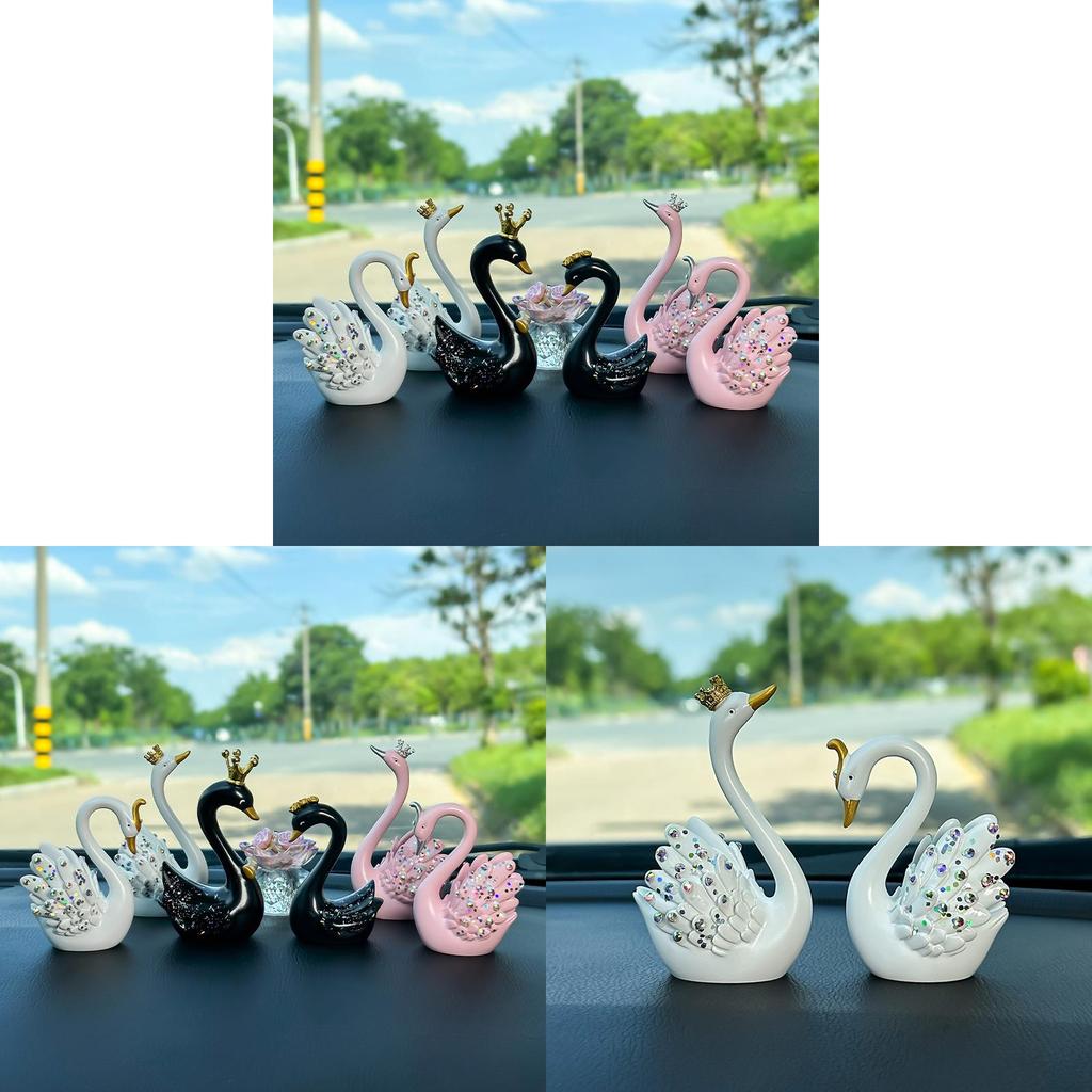 Swan Car Ornament Goddess Style Resin Car Interior Decor For Elegant Vehicles