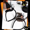 Halloweenowe Opaski z Czapką Czarownicy z Detalami Czapki i Czaszki Modne Opaski Magiczna Dekoracja Imprezowa
