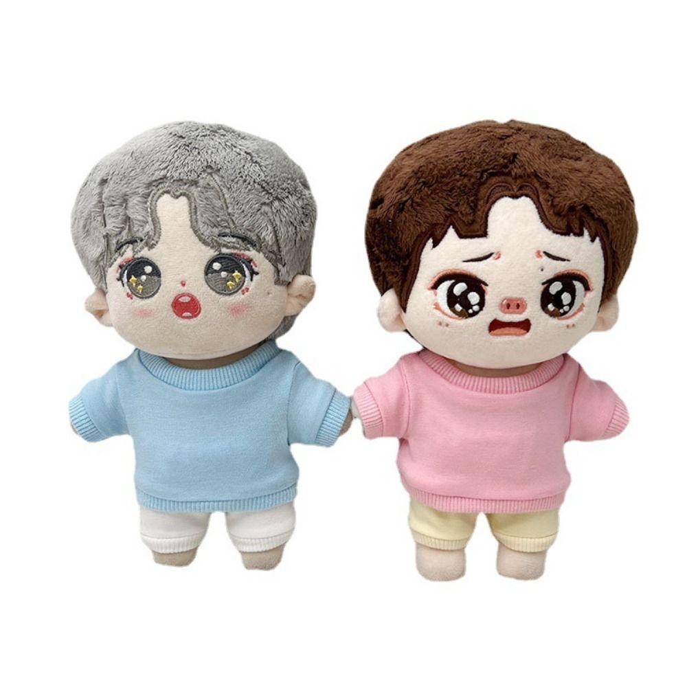 Solid Color No Attributes Doll Clothes Cotton 20cm Baby T-shirt  DIY Dress Up