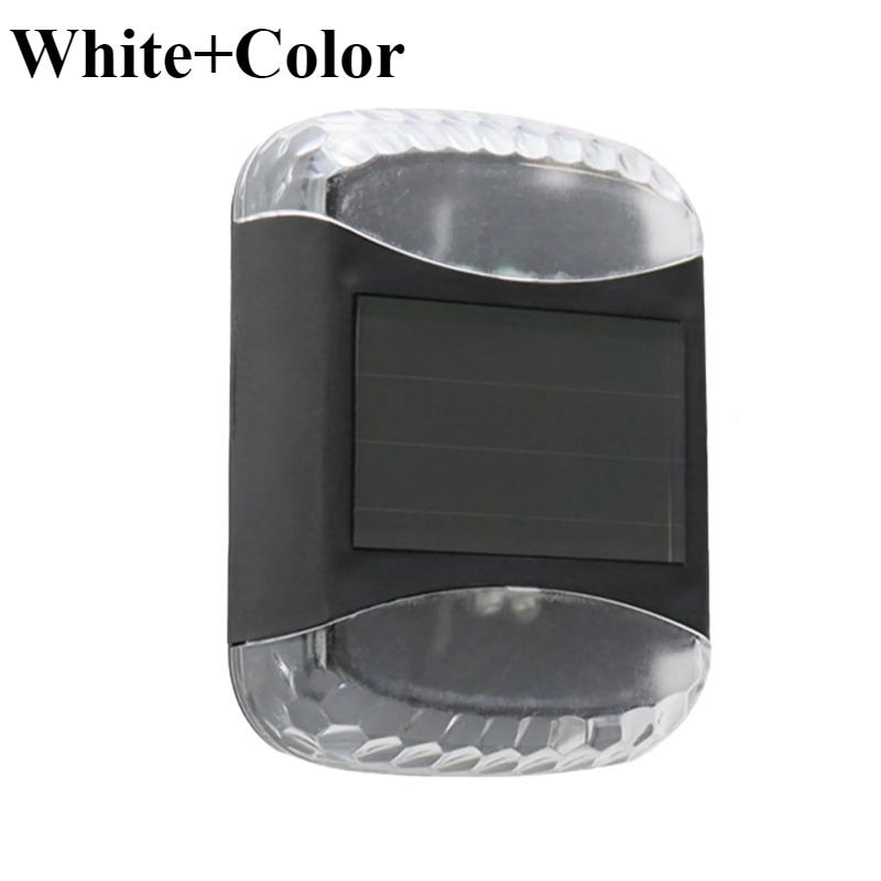 

4 шт. Светодиодные солнечные фонари для улицы, садовые фонари, солнечный свет для ступеней, палубы, лампа, солнечный свет, декор для двора, солнечный садовый фонарь, настенное освещение White+Color*1PC