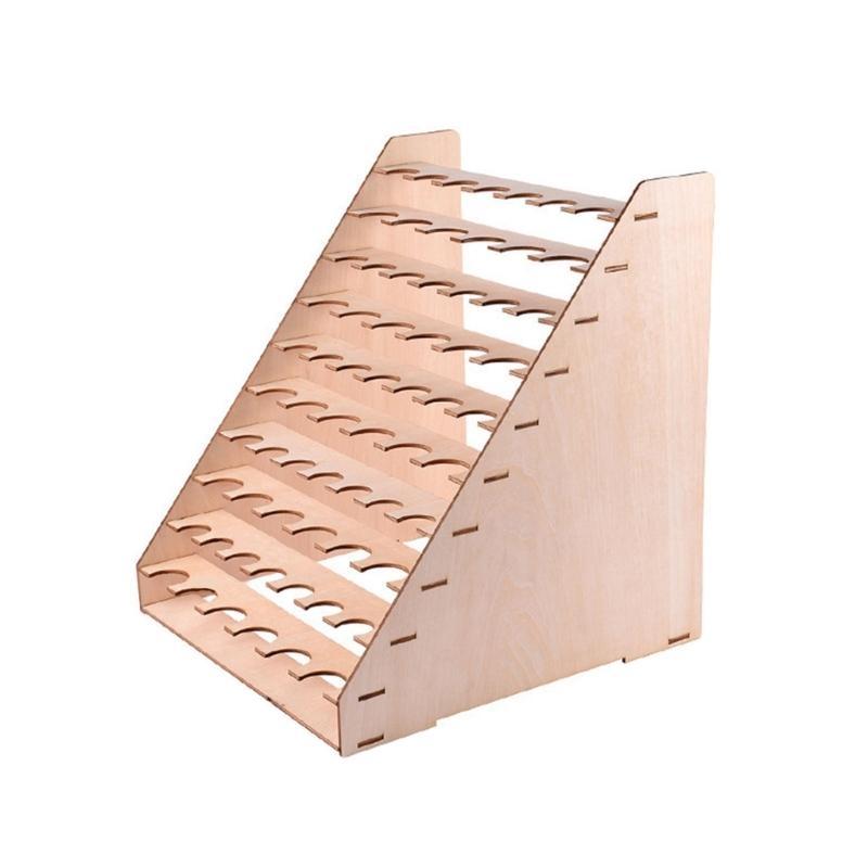 652F Paint Bottles Display Rack Brushes Holder Stand Storage Box DIY