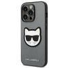 Karl Lagerfeld KLHCP14LSAPCHG iPhone 14 Pro 6.1" Hardcase Silver/silver Saffiano Choupette Head Patch