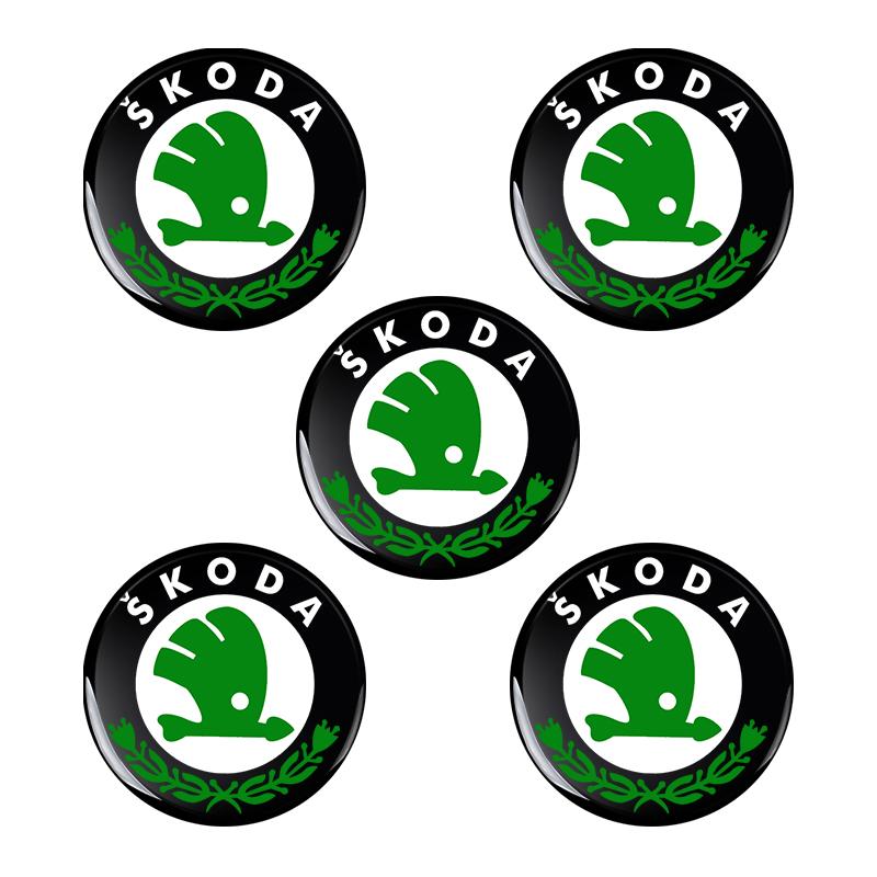 2/5/10Pcs 14MM Remote Car Key Stickers Emblem Accessories for Skoda S Skoda Kodiaq Fabia Kamiq Karoq Octavia 3 A5 A7 Scala R Accessories