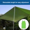 Car Side Awning Portable Foldable Height Adjustable Metal Rod Windproof Sunproof Automotive Tent Camping Sunshade Canopy