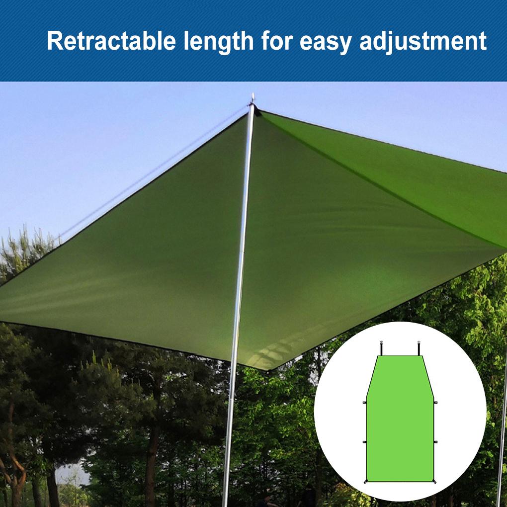 Car Side Awning Portable Foldable Height Adjustable Metal Rod Windproof Sunproof Automotive Tent Camping Sunshade Canopy