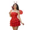 Bees Costume Accessories Set Bees Antenna Headband Tutus Dress Butterfly Wing Cosplay Halloween Costume for Adult Women
