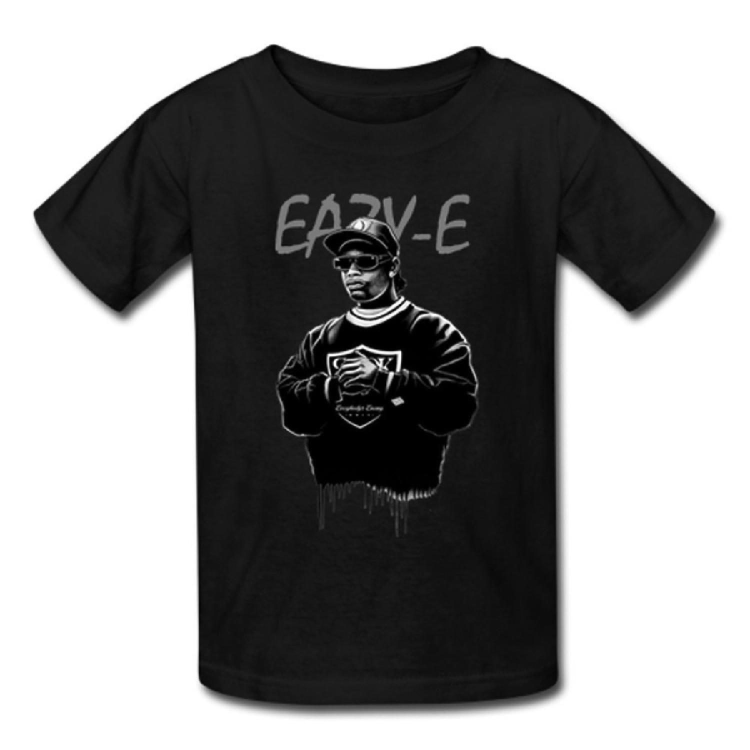 

JIUDUIDODO Men s Short Sleeve Crew Neck Cotton Eazy-E Singer N.W XXXXXL чорний