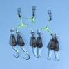 1 Peça 3 Anzóis Hair Rigs de Pesca Gancho com Farpa Iseni Hook Gancho de Pesca de Carpa Pronto para Usar Tamanho 4#-11# Rigs de Carpa Isca de Pesca