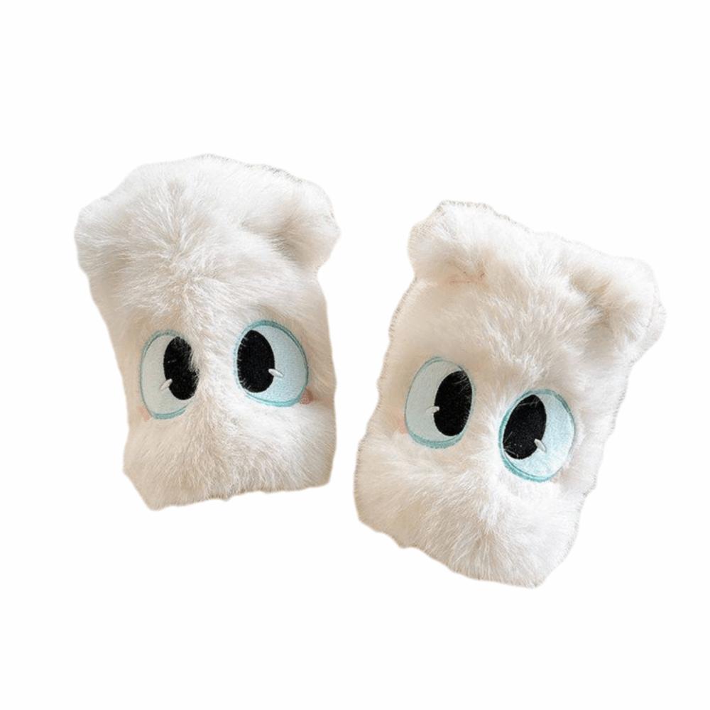 Solid Color Plush Sleeve Covers Faux Fur Arm Warmer Sleeves Anti-fouling Sleeve Cuffs  Keep Warm