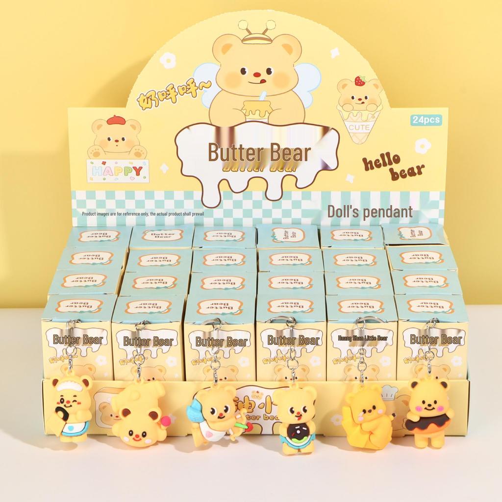 Capybara Cartoon Keychain: Cute Blind Box Figurine, Perfect for School Rewards or Small Gifts.