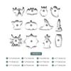 3D Cute Shaped Biscuits Stencils Non BPA 3D Mini Fondant-Cookie Template Home Kitchen Tools