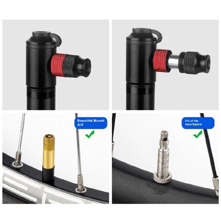 Aluminum Alloys Bike Tire Inflation Tool CO2 Small Cycling Tire Pump Fast Inflator Portable Cycle Tire Pump Easy To Use