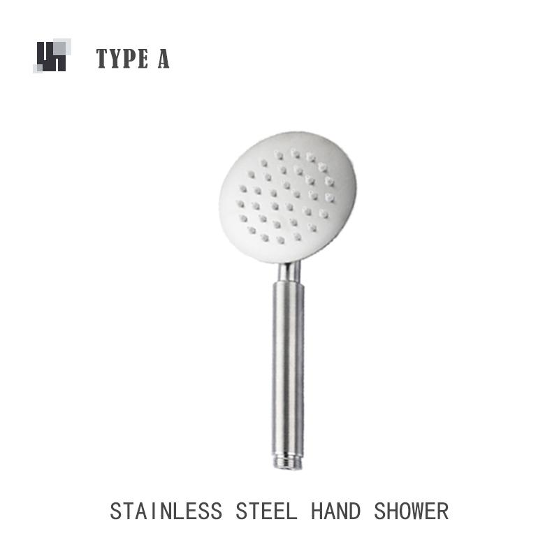 Brushed Stainless Steel Hand Shower Bathroom Hand Held Shower Set with Holder and Hose Wall Mounted Hand Hold Shower Head