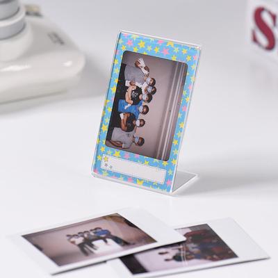 3" L-vormig acryl fotolijstje Transparante standaard fotolijst voor Fujifilm Instax Mini fotolijstje