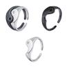 Bagua Wedding Rings Elegant Unisex Jewelry Adjustable Size Alloy Material