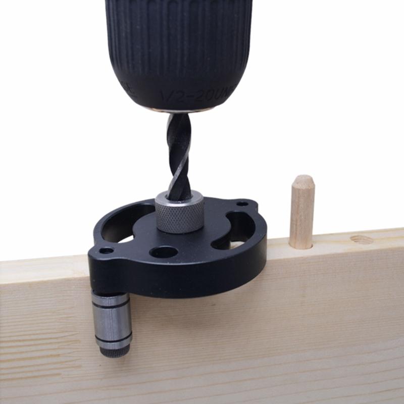 Self Centering Doweling Jig, Self Center Dowel Jig Handheld Drill Guide for Straight Holes Hole Puncher Locator 6/8/10mm