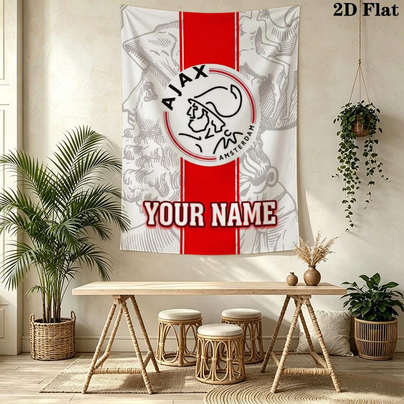 Afc Ajax Wall Hanging Printed Fabric Blanket Decorative Tapestries for Bedroom Living Room Home Decor