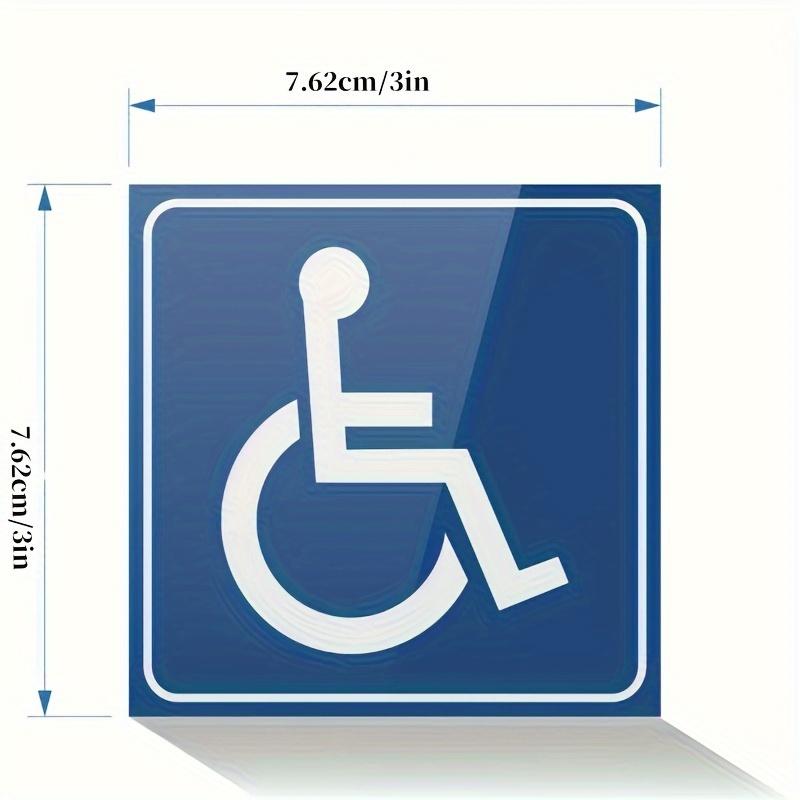 8 stücke Behinderte Zeichen Behinderung Mobilität Parkplatz Auto Aufkleber PVC Aufkleber für Auto