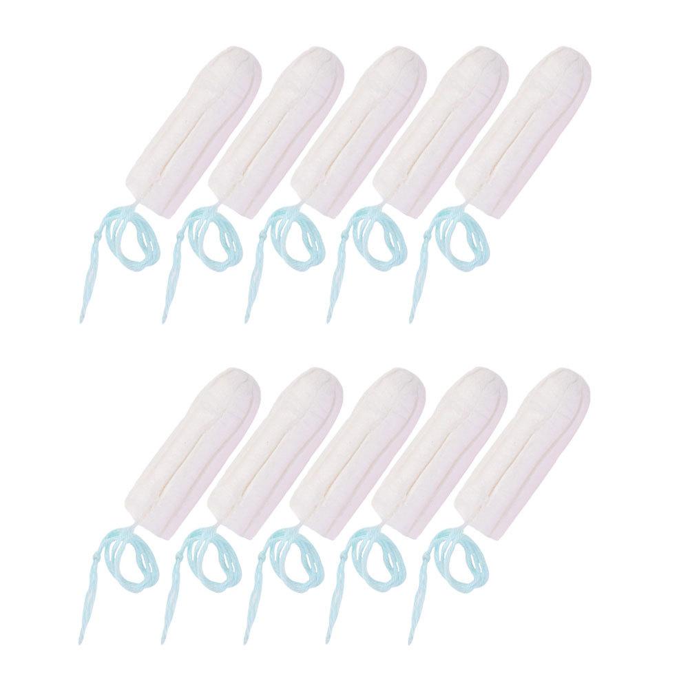 10 Pezzi Tamponi Igienici Femminili Morbidi in Cotone Assorbimento Rapido Pratici per Viaggio Monouso Cura del Periodo Applicazione Liscia a Inserimento