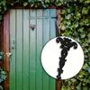 4pcs Heavy Duty T-Hinges - Vintage Black Decorative Metal Hinges for Barn Doors, Powder Coated, Screws Included, Easy Installation with Accessories