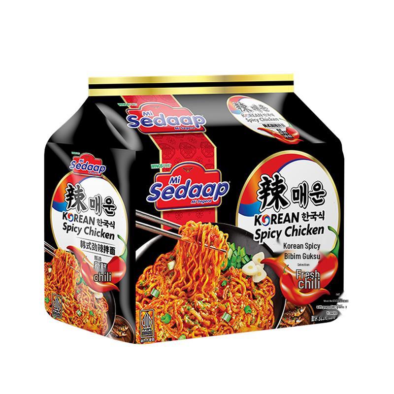 Sedaap Korean Spicy Dry Noodles (5-Pack)