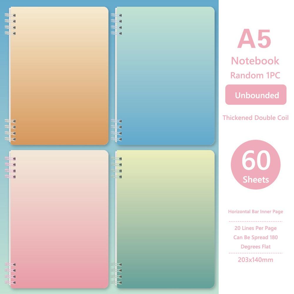 Thickened A5 Spiral Notebooks Color Perforated Pages Notepad Horizontal Line Inner Pages Hand Account Book Hand Account Book